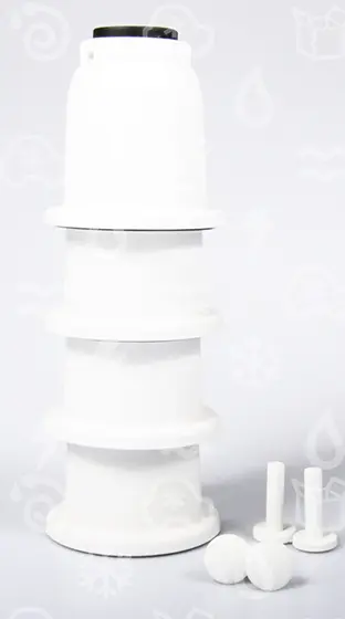 montážní podstavec, d =  100 mm, H = 100/130 mm, bílý, 300 kg